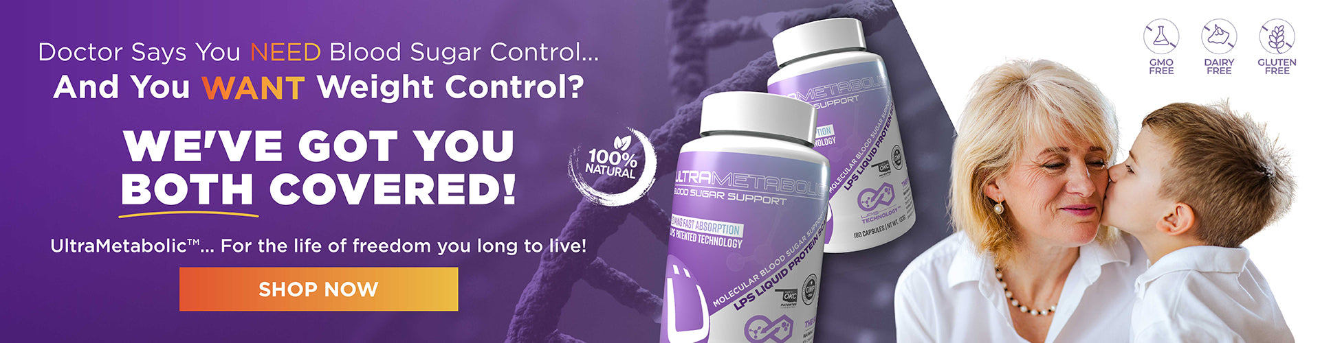 A jar of Ultra Boost explodes with berries and fresh herbs. Get 50% off Ultra Boost when you spend $50 or more on any products.